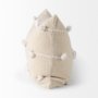 68884-CFNA - Erica 13x21 Cream With White Detail Pillow Cover w/Non-Allergen Filler