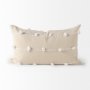 68884-CFNA - Erica 13x21 Cream With White Detail Pillow Cover w/Non-Allergen Filler