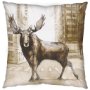67328-CFD - Northstreet II 18x18 Brown Moose City Crossing Pillow Cover w/Down Filler