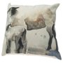 56032-CFNA - Clover 18x18 Gray Watercolor Lambs Decorative Pillow Cover w/Non-Allergen Filler