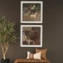 16255 - Horse Herd by Mercana Studio Hand-Embellished Textured Framed Artwork Matted under Glass