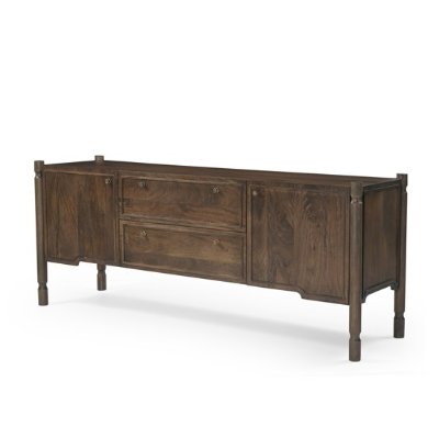 71301 - Phil Dark Brown Wood 2 Door 1 Drawer w/ Pull Down Media Console 