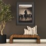 16252 - Western Horse Drive by Andreas Magnusson Textured FramedPhoto Print Matted under Glass