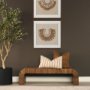 71462 - Merrick 14x26 Lumbar Natural Beige w/ Orange Stripes Decorative Pillow