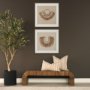 71462 - Merrick 14x26 Lumbar Natural Beige w/ Orange Stripes Decorative Pillow