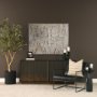 71338 - Cinder Distressed Dark Brown Wood Reeded 4-Door Closed Sideboard