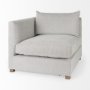 69567-E - Valence 3 Piece (W/ 2 x Ottoman) Light Gray Modular Sofa Set