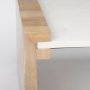 69910 - Athens Light Brown Wood w/ White Marble Accent Table