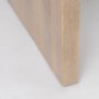 69910 - Athens Light Brown Wood w/ White Marble Accent Table