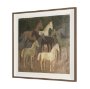 16255 - Horse Herd by Mercana Studio Hand-Embellished Textured Framed Artwork Matted under Glass