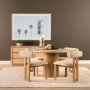 71259 - Tribeca Curve Open Back Cream Chenille Tripod Frame Dining Chair