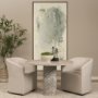 71389-AB - Ravello 42" Pink Marble Swirl Pedestal Base Round Dining Table