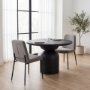 70260 - Eve Dining Chair w/ Gray Fabric & Matte Black Metal