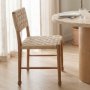 71180 - Brinley Woven Paper Rope w/ Brown Wood Frame Dining Chair