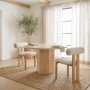 71259 - Tribeca Curve Open Back Cream Chenille Tripod Frame Dining Chair