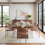 69904 - Grier 84" Medium Brown Wood w/ Cane Dining Table