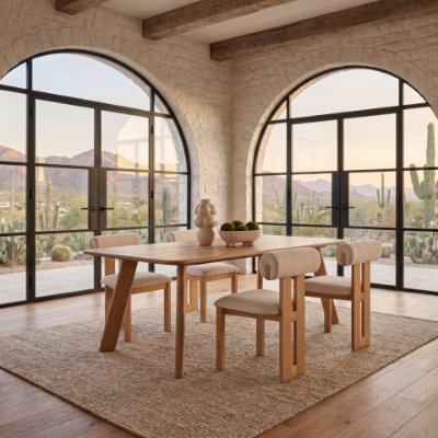 71055-AB - Welborn 72" Light Brown Wood Rectangular Dining Table