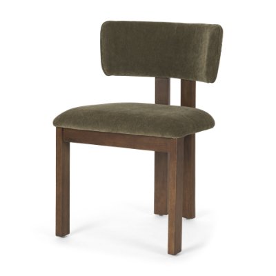 71316 - Soho Curved Open Back Olive Tripod Frame Dining Chair