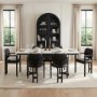 68848-AB - Tanner I 71L x 35W Rectangular White Marble W/ Metal Base Dining Table