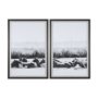 12833-DS - Water Horses III 1 by PH Burchett a Hand Embellished Textured Framed Photo Art Print Matted under Gl