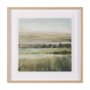 15516-DS - Rolling Fields II Hand Embellished Brown Framed Watercolor Art Print on Paper Mounted with Backing