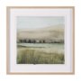 15515-DS - Rolling Fields I Hand Embellished Brown Framed Watercolor Art Print on Paper Mounted with Backing
