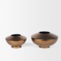 70662 - Quiana Large Gold Metal Vase