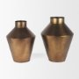 70666 - Perrin Large Brushed Gold Metal Decorative Vase