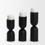 70709 - Qamra Tall Black Metal Pillar Candle Holder