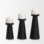 70715 - Quadir Tall Matte Black Metal Candle Holder