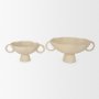 70721 - Radka Beige Textured Small Metal Decorative Bowl
