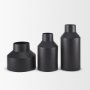 70946 - Tosca Medium Matte Black Metal Vase