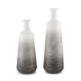 70957 - Toru Medium White w/ Grey Ombre Metal Vase