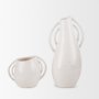 70985 - Urvi Tall Off White Speckled Asymmetrical Ceramic Vase