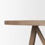68463 - Legolas I 60" Round Brown Solid Wood Top & Base Dining Table