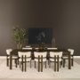 71390 - Kendrix 84" Dark Brown Oak Wood Extendable Rectangular Dining Table