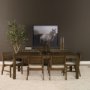 71390 - Kendrix 84" Dark Brown Oak Wood Extendable Rectangular Dining Table