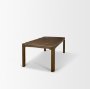 71390 - Kendrix 84" Dark Brown Oak Wood Extendable Rectangular Dining Table
