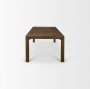 71390 - Kendrix 84" Dark Brown Oak Wood Extendable Rectangular Dining Table