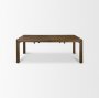 71390 - Kendrix 84" Dark Brown Oak Wood Extendable Rectangular Dining Table