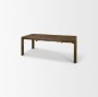 71390 - Kendrix 84" Dark Brown Oak Wood Extendable Rectangular Dining Table