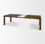 71390 - Kendrix 84" Dark Brown Oak Wood Extendable Rectangular Dining Table