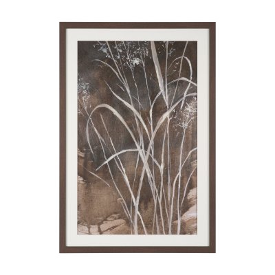 16284 - Ghost Grasses II by Mercana Studio Hand-Embellished Textured Framed Artwork Matted under Glass