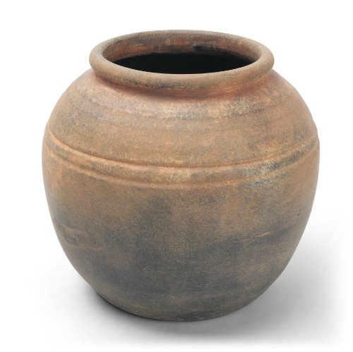 71513 - Cotto 8.7H Weathered Round Terracotta Vase