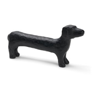 Dash Long Black Poly Resin Dachshund Dog Object