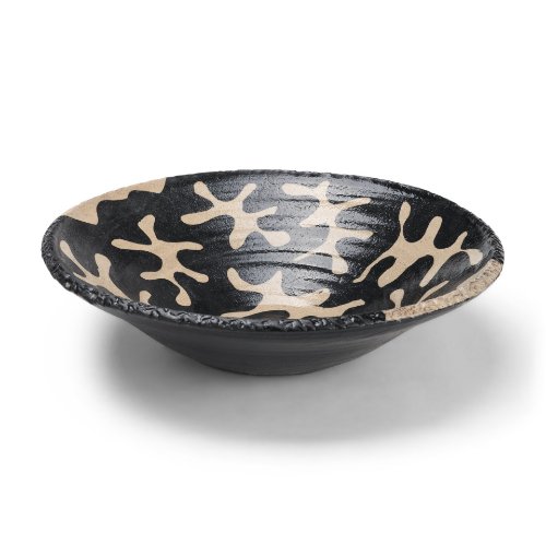 71612 - Bosma Black and Cream Ceramic Decorative Bowl