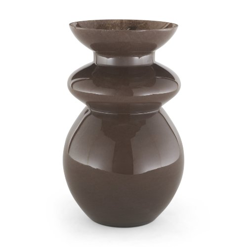 71624 - Bruna Sculptural Brown Glass Vase