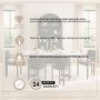 68848-AB - Tanner I 71L x 35W Rectangular White Marble W/ Metal Base Dining Table
