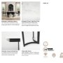 68848-AB - Tanner I 71L x 35W Rectangular White Marble W/ Metal Base Dining Table