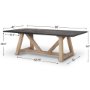 70558-AB - Rialto 96" Two-Tone Solid Wood Dining Table | Seats 8 | Trestle Base